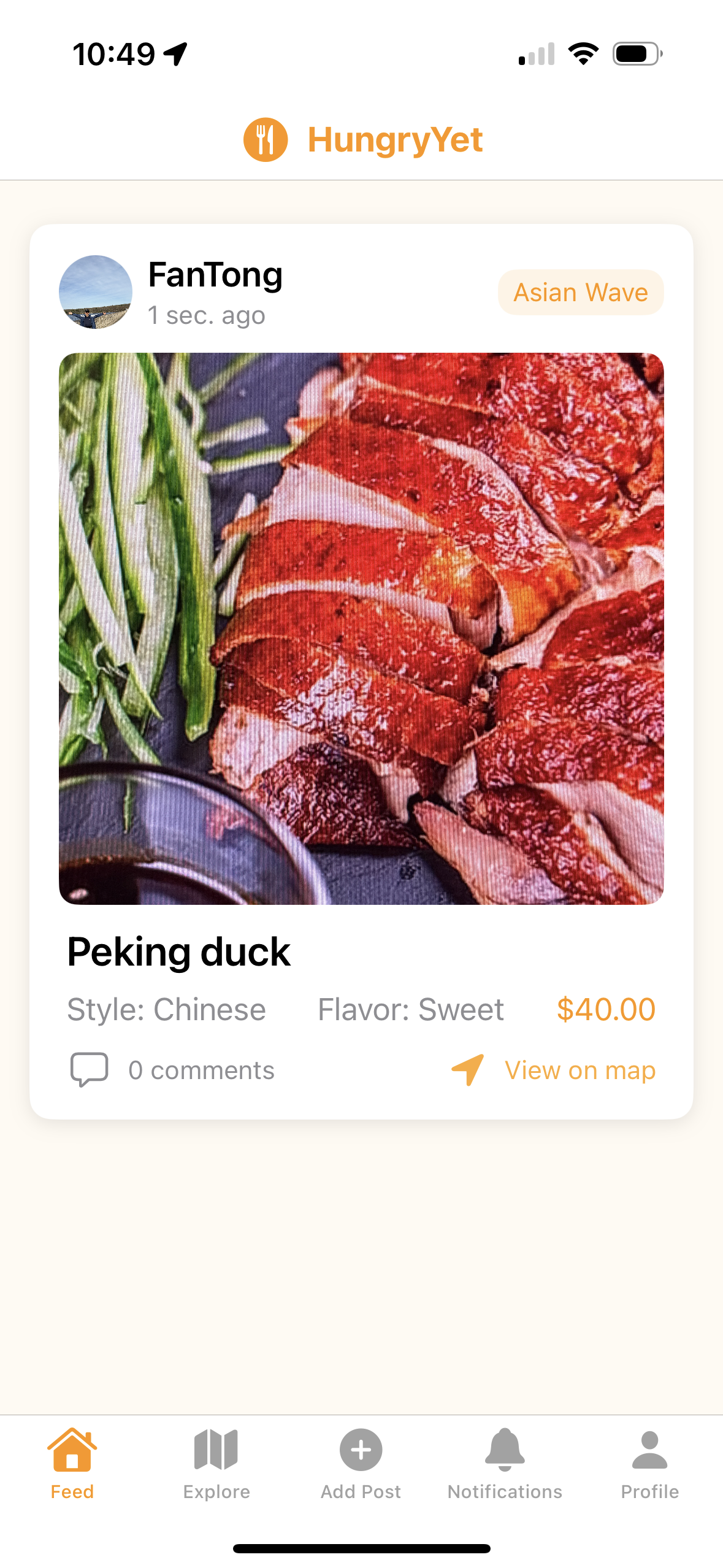 HungryYet Post Creation